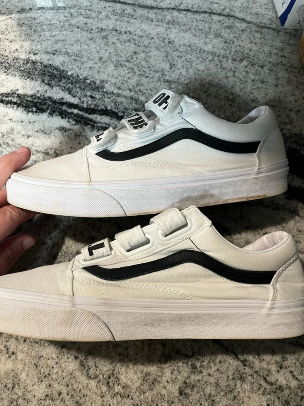 Vans UNISEX OLD SKOOL V “OFF THE WALL” Canvas Sneakers Shoes Mens 10 - Picture 5 of 15